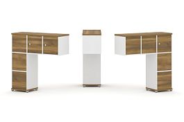 Concept Надставка низкая CN.DNN-006 Сандал Янтарный/Белый Бриллиант/Металл Белый 1099*365*1130 - Фото предпросмотра