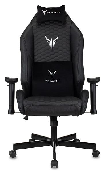 Кресло игровое Knight Neon черный соты экокожа с подголов. крестов. металл - Вид 2