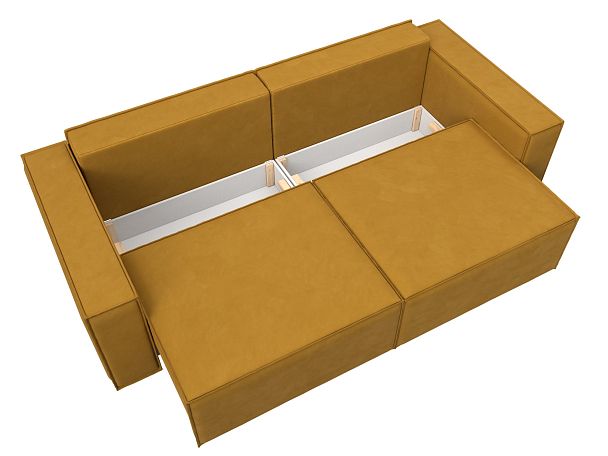 Диван прямой Куба Велюр желтый - Вид 8