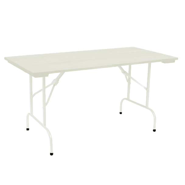 Стол Лидер 1, 1500*800 уличный из реек, белый - Вид 1