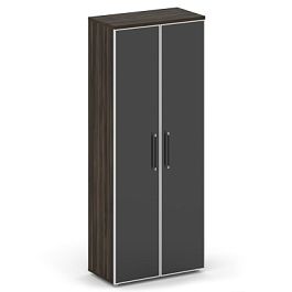 Шифт Шкаф высокий широкий SK.ST-1.10R black Дуб Мали/Стекло Black 800*420*1977 - Фото предпросмотра
