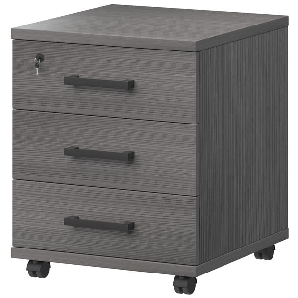 Тумба подкатная НТ-330.Ч Лиственница 430x442x603 Аргентум - Вид 1