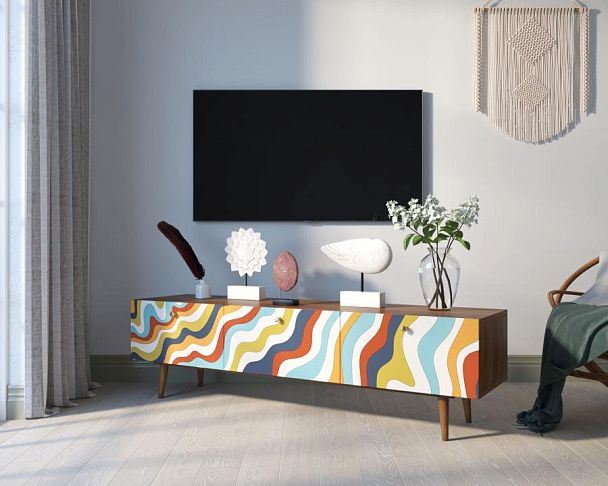 Комод Berber с ящиками низкий под TV 21 принт арт BB19/Print_21 - Вид 3