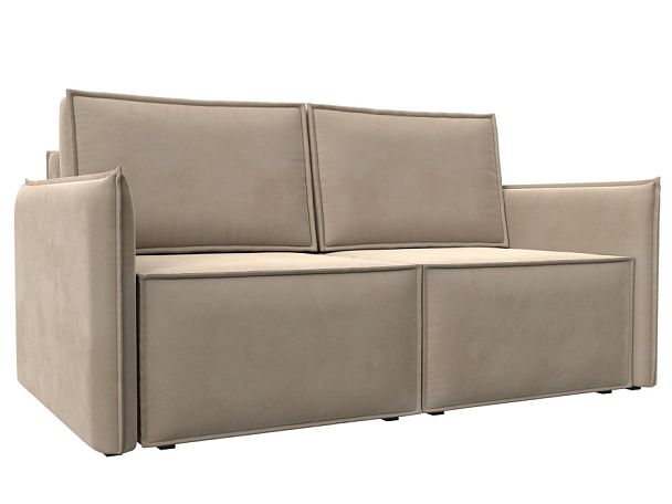 Диван прямой Либерти мини Велюр бежевый - Вид 1