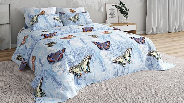 Постельное белье полутораспальное Бабочки - Вид 1
