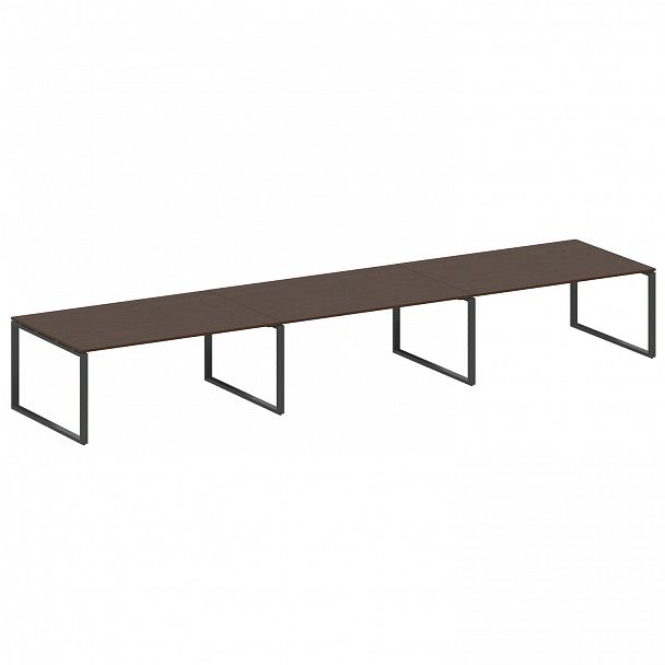 Стол для переговоров "Metal System" БО.ПРГ-3.5 венге/антрацит - Вид 1