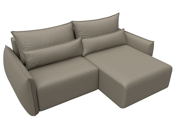 Диван угловой Лига-051 НПБ угол универсальный Экокожа бежевый - Вид 6