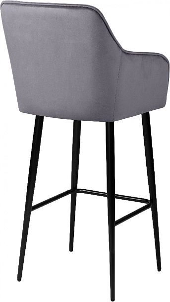 Комплект барных поворотных кресел Мони К, темно-серый H-15/черный, 2 шт. - Вид 5