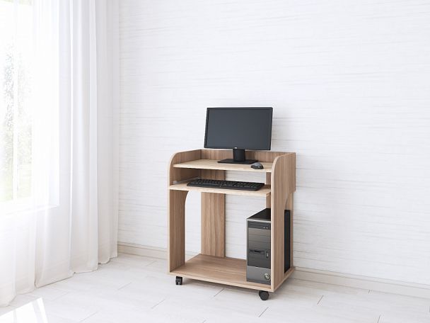 Стол компьютерный Грета-10 (820х700х450) ясень шимо/дуб сонома - Вид 1