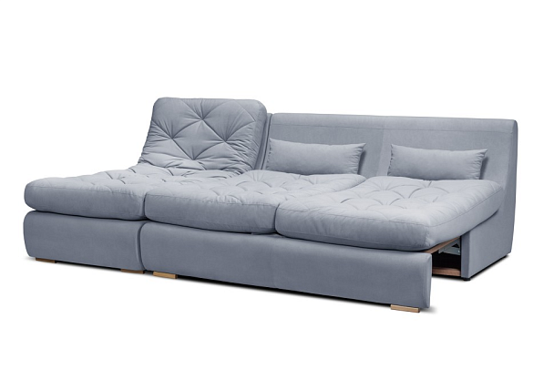 Мягкий угол «Борнео» с оттоманкой серый - Вид 5