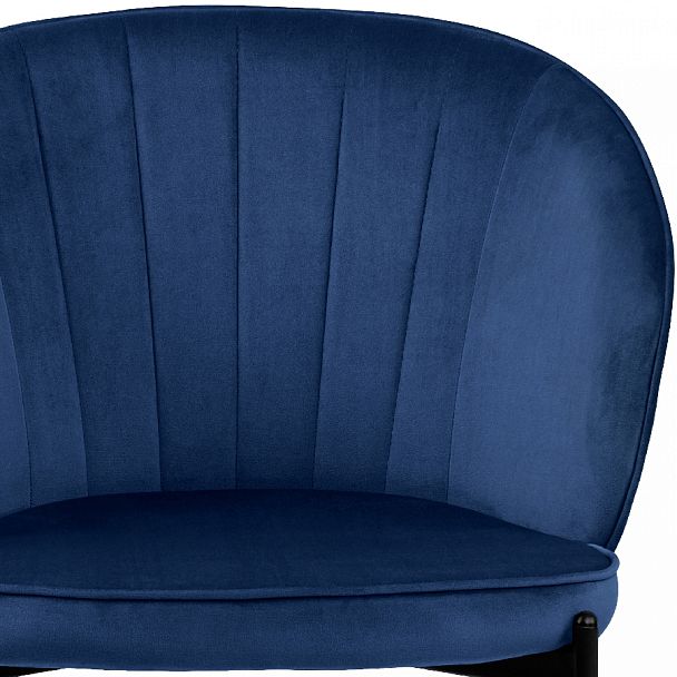Стул кухонный Миэль синий велюр/черный - Вид 7