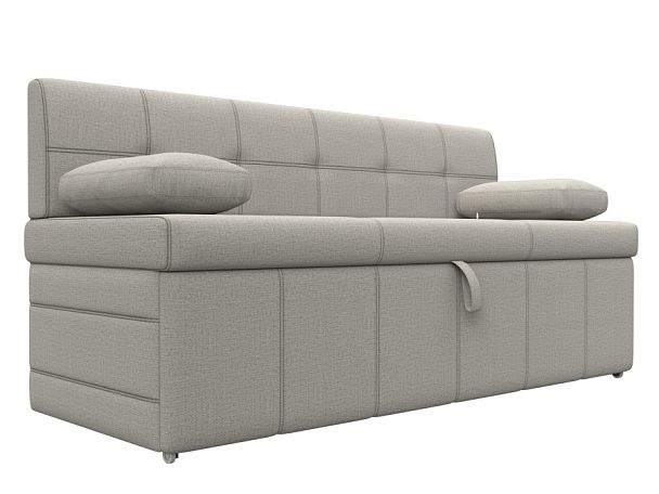 Диван кухонный прямой Лео Рогожка бежевый - Вид 1