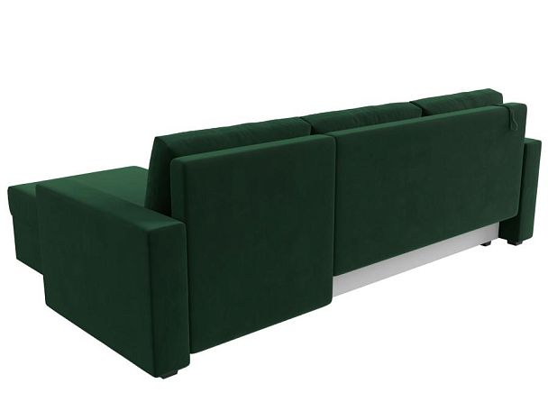 Угловой диван Траумберг Лайт правый (полностью велюр зеленый) - Вид 6