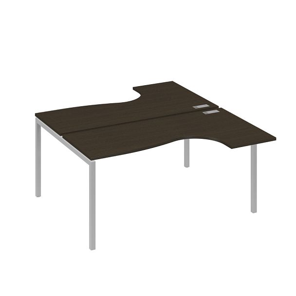 Рабочая станция каркас DUE (2х160) столы Классика A4 А4 Б2 182 БП венге / металлокаркас серый - Вид 1