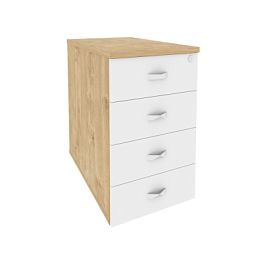 Onix Тумба приставная/опорная O.TPO-1.7 Тиквуд светлый/Белый бриллиант 432*720*750 - Фото предпросмотра