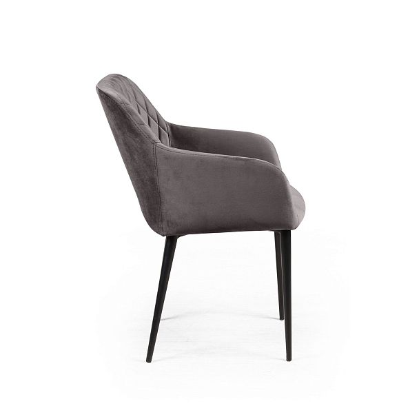 Стул Robert поворотный 90 градусов, функция возврата, антишум, бархат светло-серый 26 - Вид 3