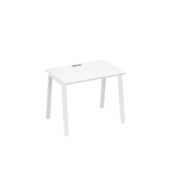 Стол письменный на металлокаркасе TRE A4 А4 Б3 012 БП белый премиум / металлокаркас белый - Вид 1