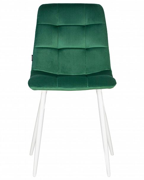 Стул обеденный DOBRIN CHILLY (Темно-зеленый Holland 30, основание белое) - Вид 6