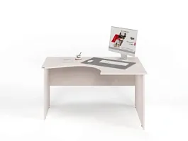 UNITY PС4-14 R ДУБ МОЛОЧНЫЙ Офисный стол угловой Правый 1400х1000х750 - Фото предпросмотра