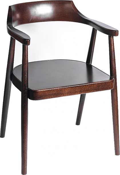 Стул деревянный с подлокотниками Боэн темный орех - Вид 2