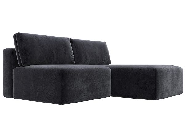 Диван угловой модульный Лига-060 НПБ угол универсальный Велюр серый - Вид 3