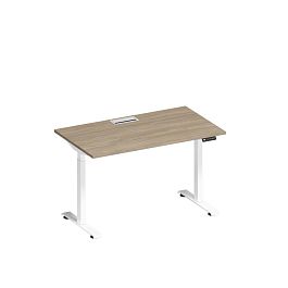 Стол письменный на электроприводе с заглушкой Elevo А2 БГ 002 ДК дуб скандинавский / белый гладкий - Фото предпросмотра