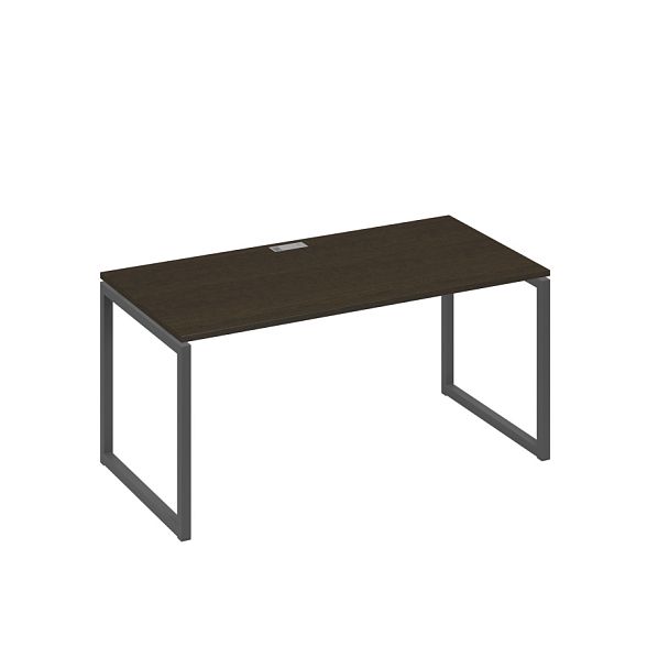 Стол письменный на металлокаркасе QUATTRO A4 А4 Б4 025 БП венге / металлокаркас антрацит - Вид 1