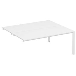 Секция стола рабочей станции на металлокаркасе КФ (2х180) Комфорт КФ К.Б1 1147-1 БП белый премиум / белый - Фото предпросмотра