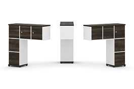 Concept Надставка низкая CN.DNN-005 Дуб Мали/Белый Бриллиант/Металл Черный 1099*365*1130 - Фото предпросмотра