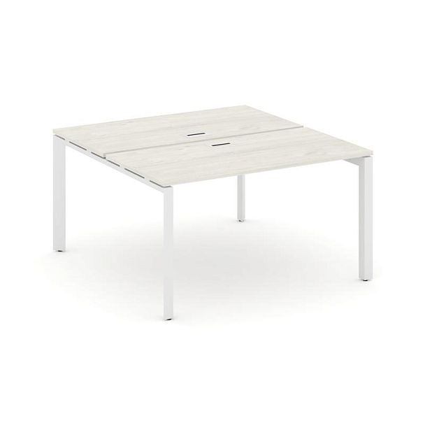 Style Project Next Рабочая станция двухсторонняя SN-59P.DRS-022 Дуб Наварра/Металл Белый/Белый Заглушка 1180*1632*750 - Вид 1