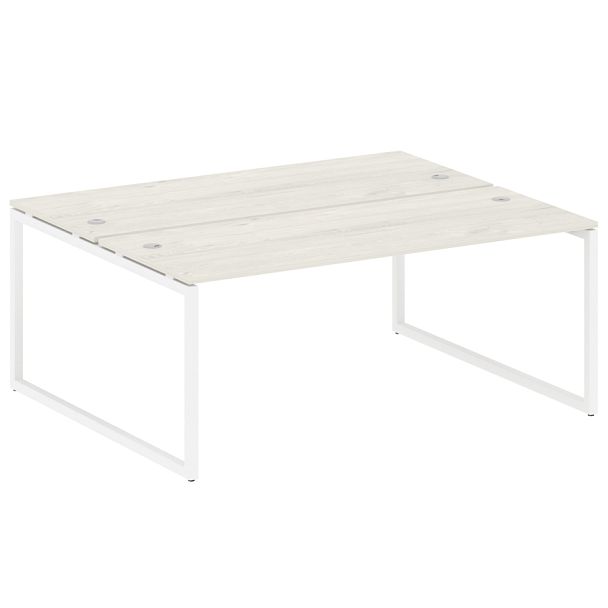 Metal System Quattro Р. ст. на О-образном м/к 40БО.РАС-СП-2.5 Дуб наварра/Белый металл 1800*1475*750 - Вид 1