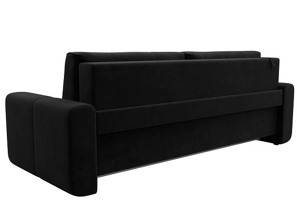 Прямой диван Лига-031 Велюр черный - Вид 5
