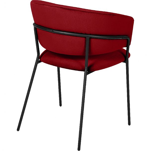 Комплект кухонных стульев Даксон бордовый велюр/черный, 3 шт. - Вид 4