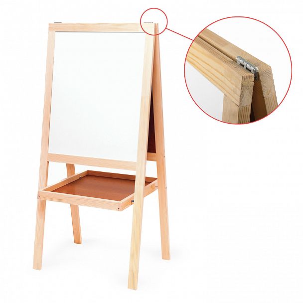 Доска-мольберт двусторонняя для мела и магнитно-маркерная 545х650 мм, зеленая/белая, РОССИЯ, BRAUBERG, 235519 - Вид 5