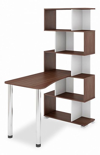 Стол компьютерный Домино СЛ-5СТ-2 Белый/Шамони - Вид 1