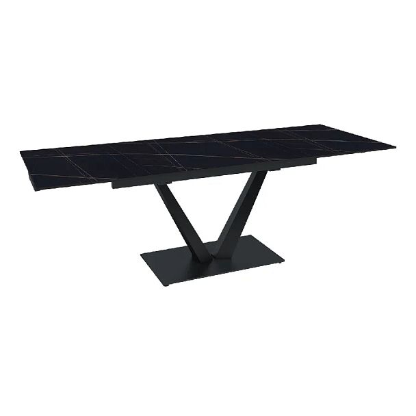 Стол раскладной Malibu (140+40+40), керамика матовая Blackgold - Вид 5