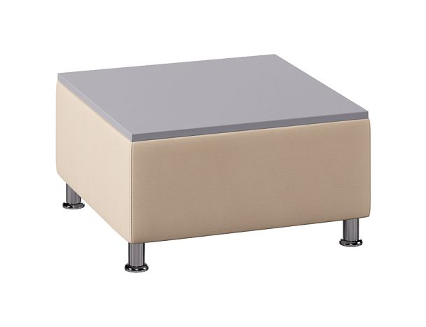 Столик Everprof Monro большой Экокожа Бежевый ЛДСП Серый - Вид 1