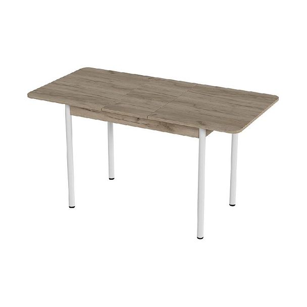 Стол Лион 2 ЛДСП (Подстолье прямое белое) НЕ ВЫБИРАТЬ Дуб крафт серый - Вид 2