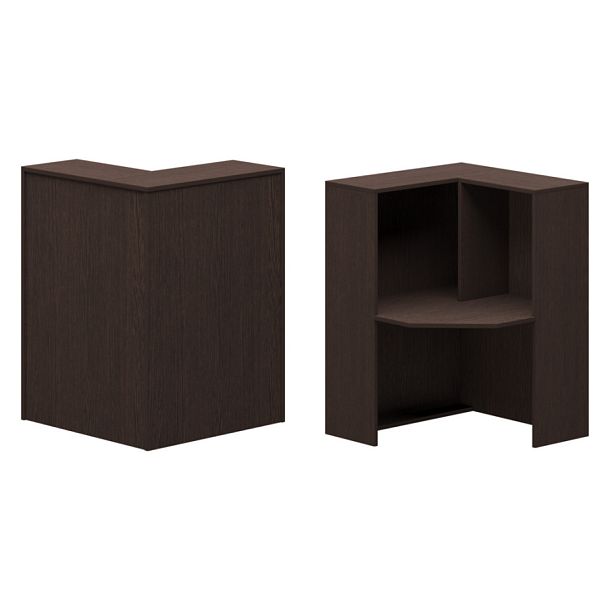 Стойка угловая правая А-556 Дуб венге 900x900x1220 Ресепшн - Вид 1