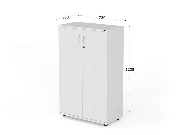 UNITY РШ3С-11 БЕЛЫЙ Закрытый шкаф Прямой 730x380x1208 - Вид 2