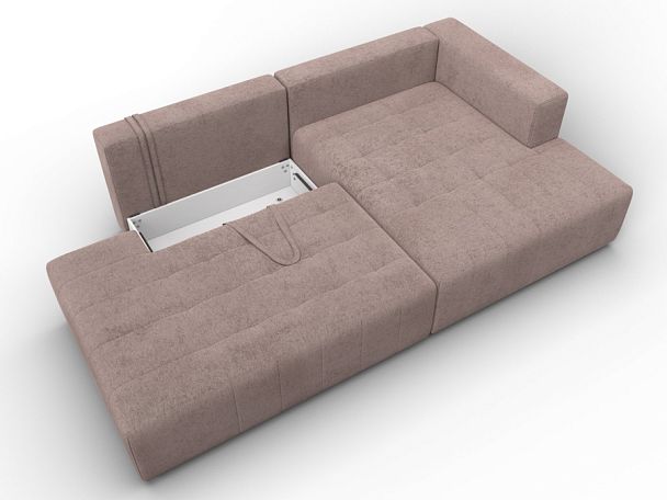 Диван угловой Лига-103 НПБ угол правый Велюр бежевый - Вид 7