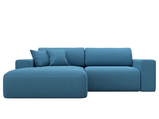 Диван угловой Лига-036 НПБ Классик левый угол Рогожка голубой - Вид 2