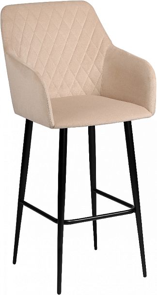 Барное поворотное кресло Барли К, Confetti cream/черный - Вид 4