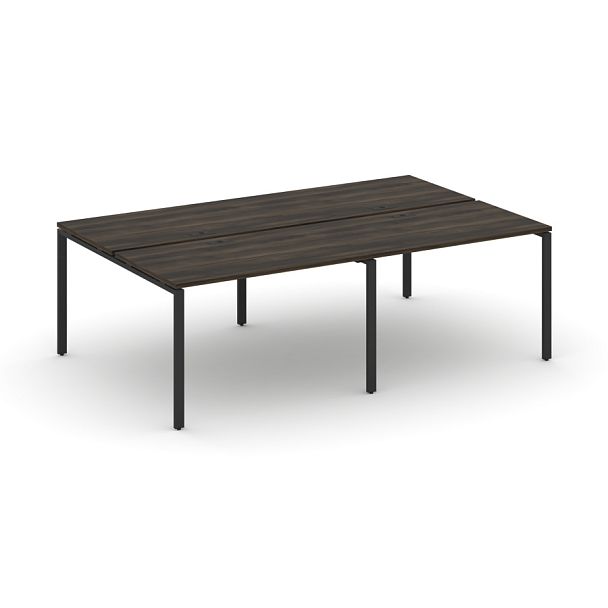 Concept Рабочая станция на 4 места CN.DRS-006 Дуб Мали/Металл Черный 2360*1480*750 - Вид 1