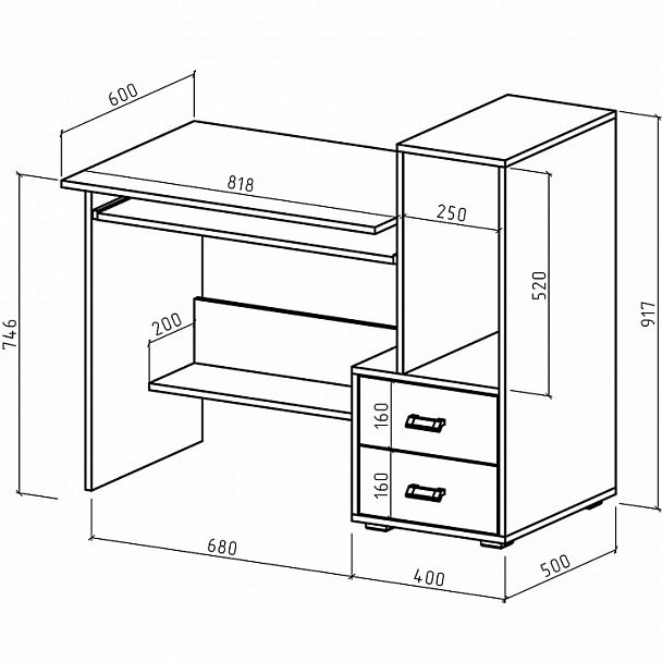 Стол компьютерный Имидж-37 - Вид 2