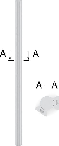 Стойка угловая "Мобильные офисные перегородки «Ритм»"  ПК-РТМ-СКУ167х4/М2-В1-07 серый - Вид 1