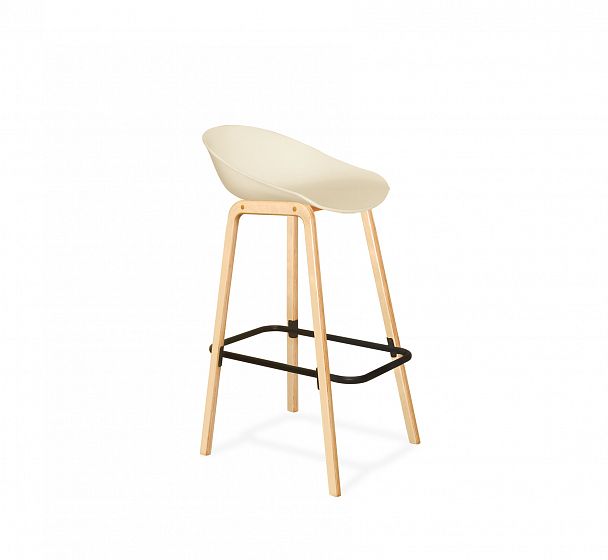 Стул полубарный Sheffilton SHT-ST19/S94-1 бежевый/прозрачный лак/черный муар - Вид 1