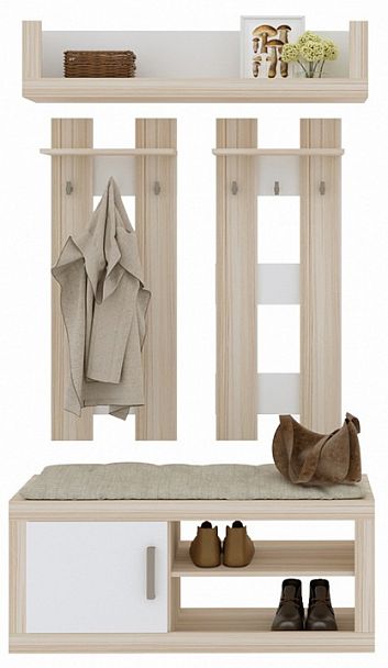 Стенка для прихожей Toivo ТОЙ-ПР 11 Карамель/Белый - Вид 1