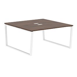 Стол 2-х местный EVWST 1516 Дуб Денвер тёмный/Белый 1560х1606х750 EDIS - Фото предпросмотра