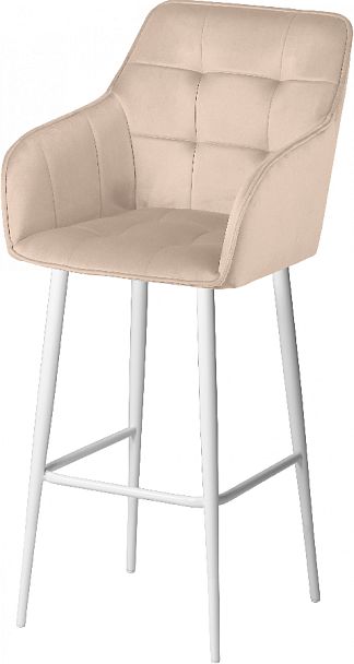 Барное поворотное кресло Мони К, Confetti cream/белый - Вид 2